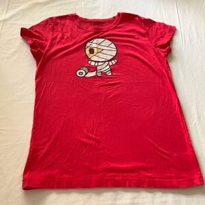 tokidoki red t-shirt with toilet paper mummy graphic size small